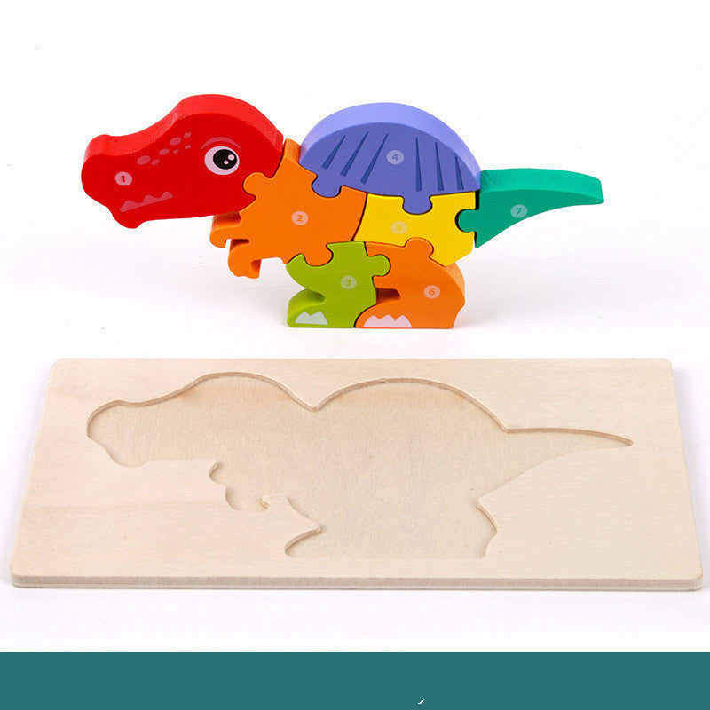 Kids' 3D Dinosaur Puzzle Blocks