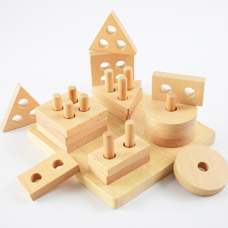Kids' Wooden Learning Block Set