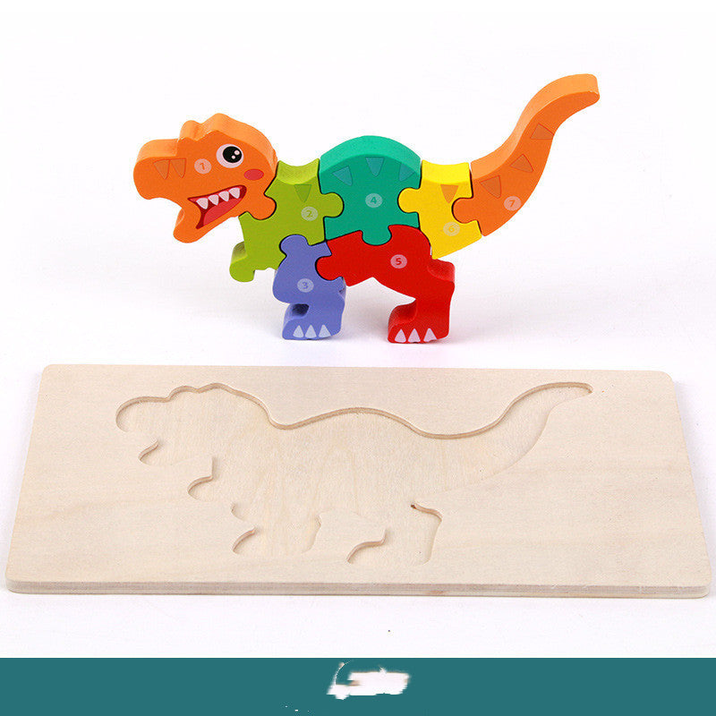 Kids' 3D Dinosaur Puzzle Blocks