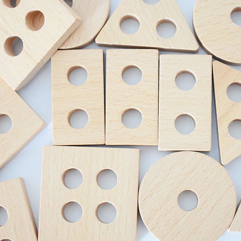 Kids' Wooden Learning Block Set