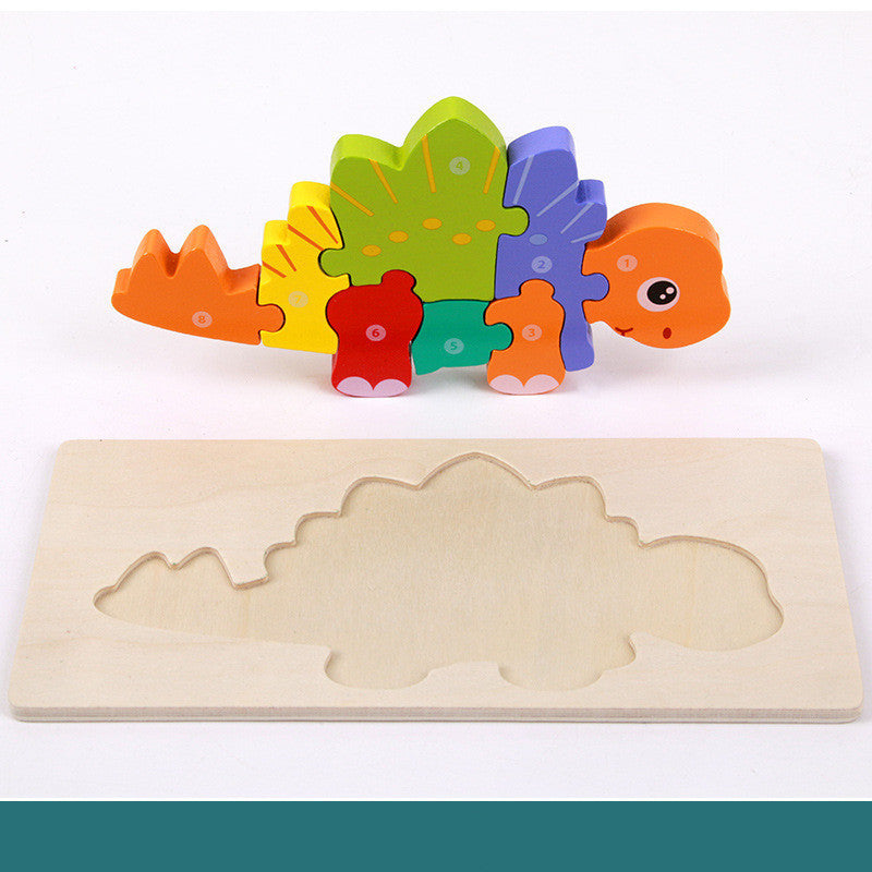 Kids' 3D Dinosaur Puzzle Blocks