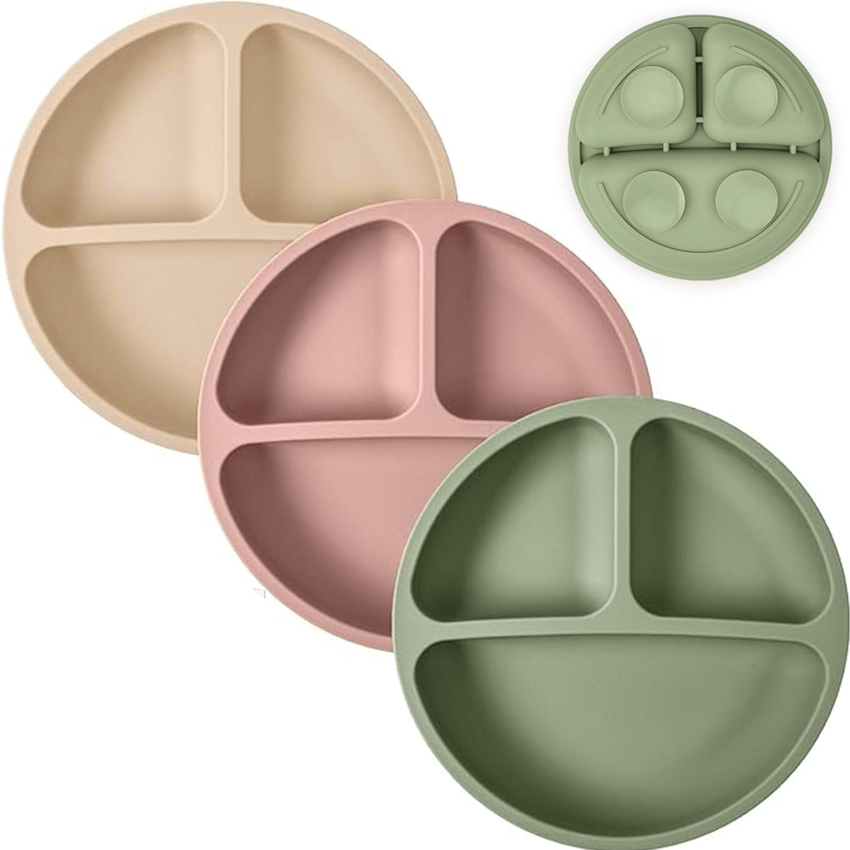 Silicone Suction Plates – 3 Pack