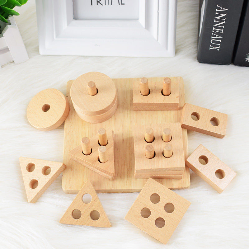 Kids' Wooden Learning Block Set