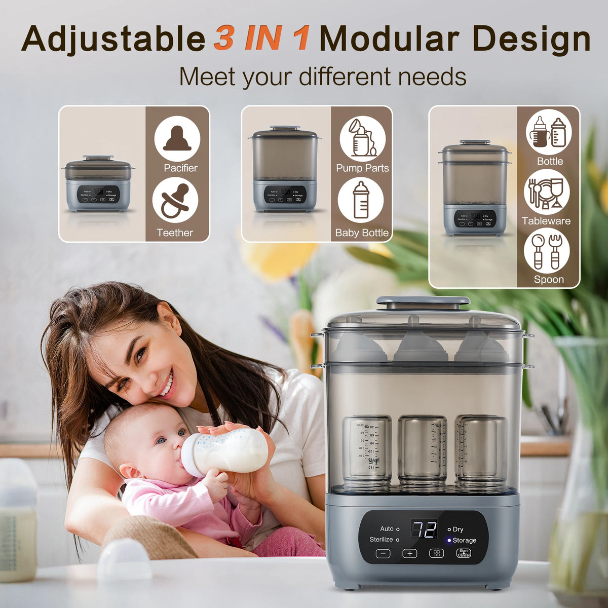 4-in-1 Baby Bottle Sterilizer & Dryer