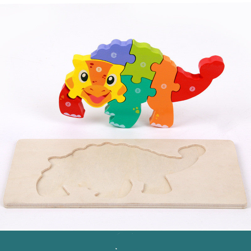 Kids' 3D Dinosaur Puzzle Blocks