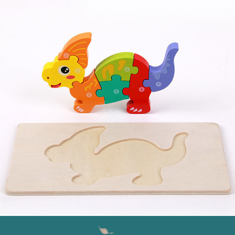 Kids' 3D Dinosaur Puzzle Blocks