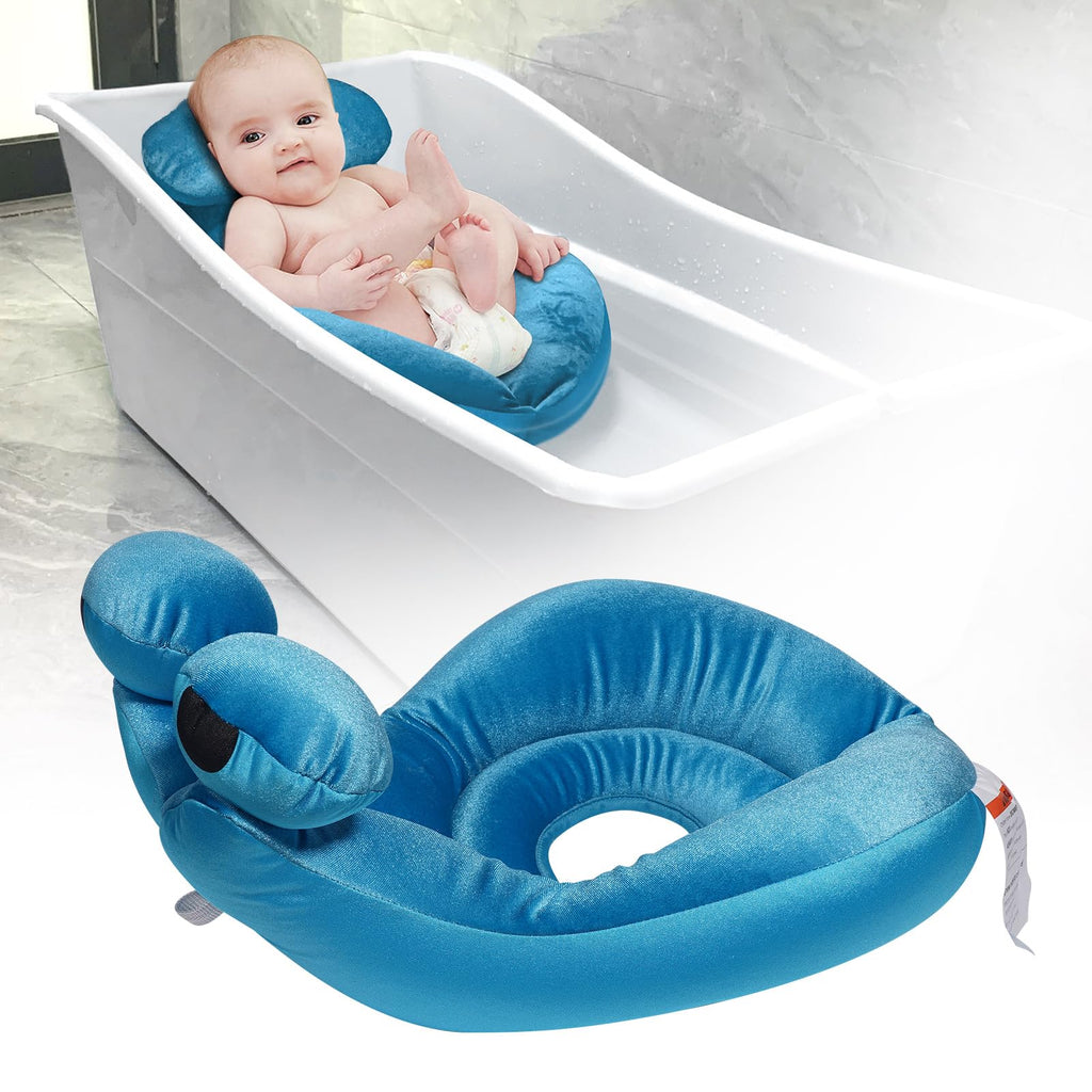Softy Sink Baby Bath Support Cute Cushion (Blue)